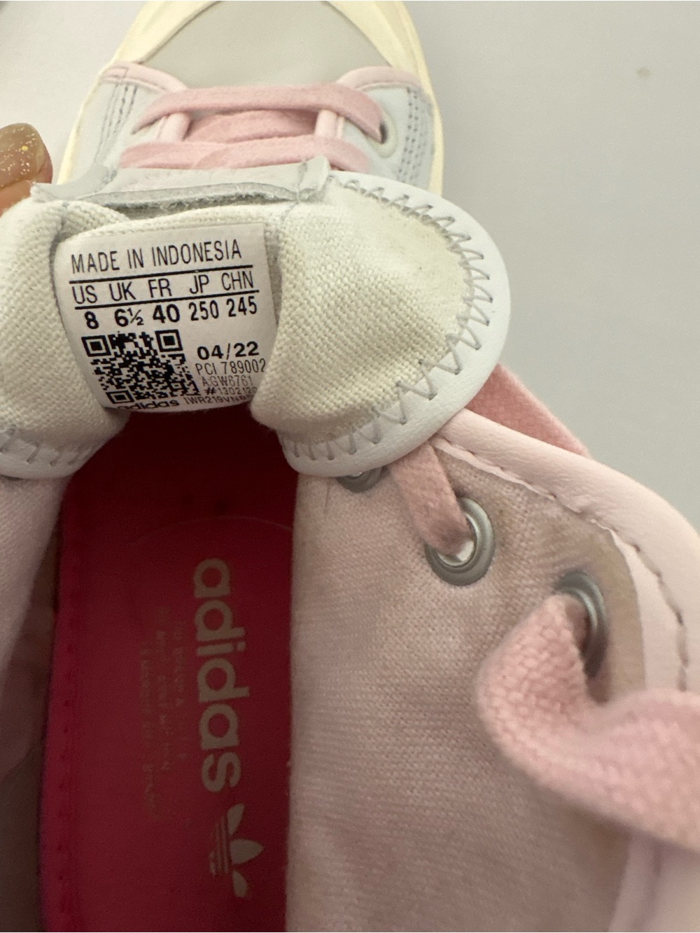 adidas Nizza Bonega Mid Platform Sneakers Pink/White Size 8 - Picture 9 of 10